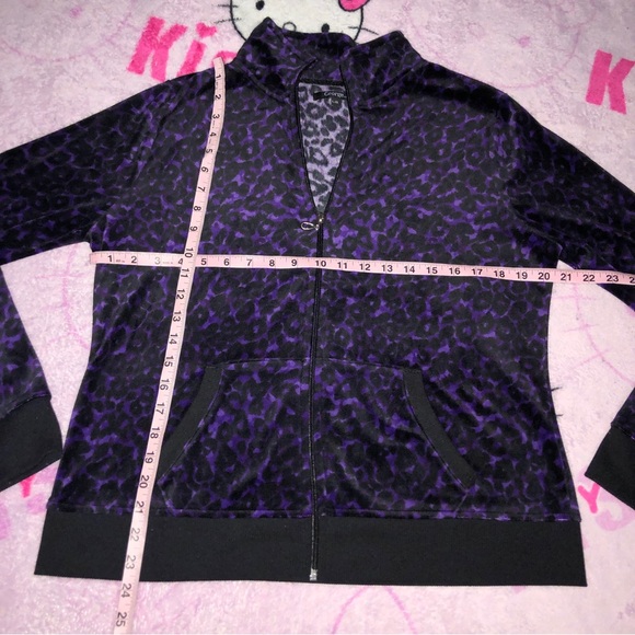 y2k velour zip sweatshirt - Picture 2 of 6